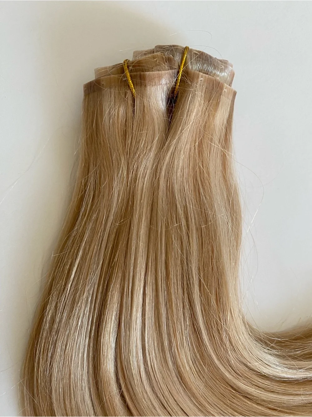Seamless Clip-In Remy Extensions 100% Human Hair 130g 9Pc Full Head P18A/613 14”